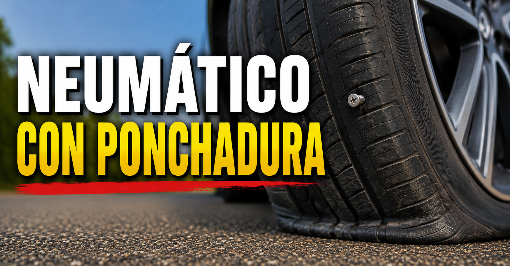 Guías y Consejos neumatico con ponchadura